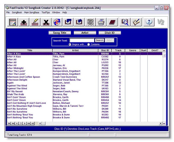 FastTracks V2 Karaoke SongBook Creator software