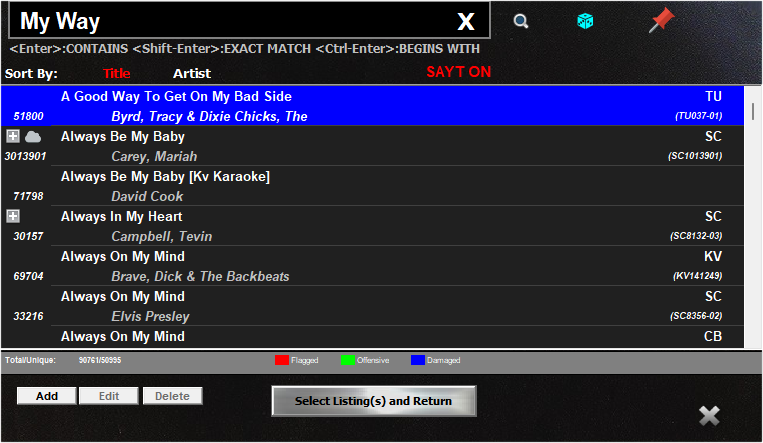 Powerful Song Search